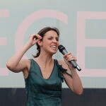 La ministra de Igualdad, Irene Montero, en el último acto de la campaña de la ministra de Derechos Sociales para liderar Podemos