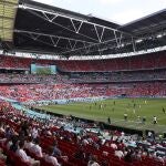 Un total de 18.497 espectadores presenciaron el Inglaterra-Croacia en Wembley.