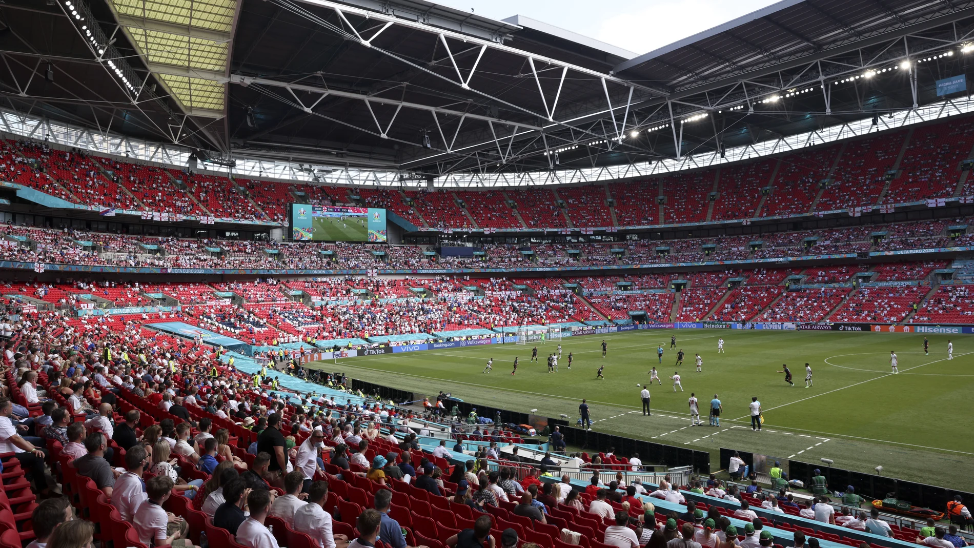 Un total de 18.497 espectadores presenciaron el Inglaterra-Croacia en Wembley.