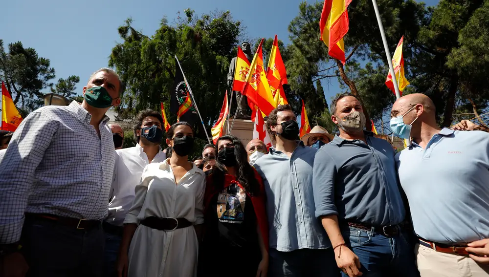 Concentración en la plaza de Colón de Madrid contra los indultos