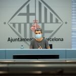 Rueda de prensa de la concejal de Barcelona Lucía Martín sobre políticas de vivienda y pisos vacíos