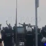 Un momento del intento de asalto