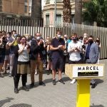 Rueda de prensa de Alerta Solidària y el grupo de apoyo a Marcel Vivet, el 17 de junio de 2021.EUROPA PRESS