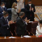 Isabel Díaz Ayuso, candidata a la presidencia de la CAM, en el pleno de investidura