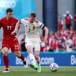 De Bruyne debutó a lo grande en la Eurocopa. Su entrada dio paso a la remontada de Bélgica ante Dinamarca
