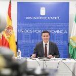 El presidente de la Diputación de Almería, Javier Aureliano García