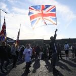 Unionistas protestan contra el Protocolo de Irlanda del Norte firmado con la Unión Europea este mes de junio