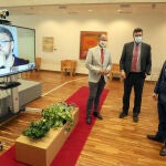 El presidente de las Cortes y de la Fundación de Castilla y León, Luis Fuentes, preside la reunión ordinaria del Patronato de la Fundación, que se celebra de forma presencial y telemática