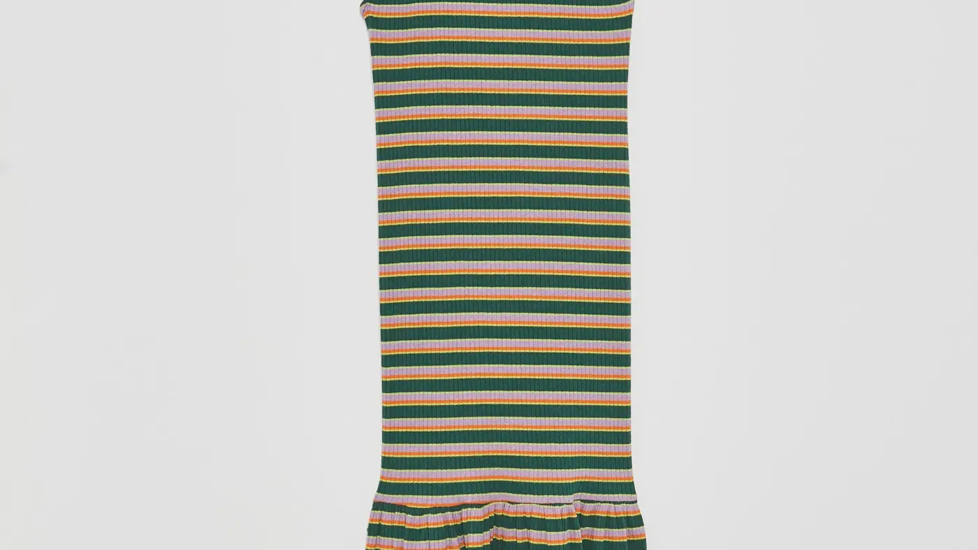 Vestido rayas evasé de Sfera