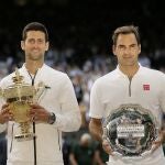 Novak Djokovic y Roger Federer