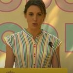 La ministra de Igualdad, Irene Montero, en el acto por el Orgullo LGTBI 2021