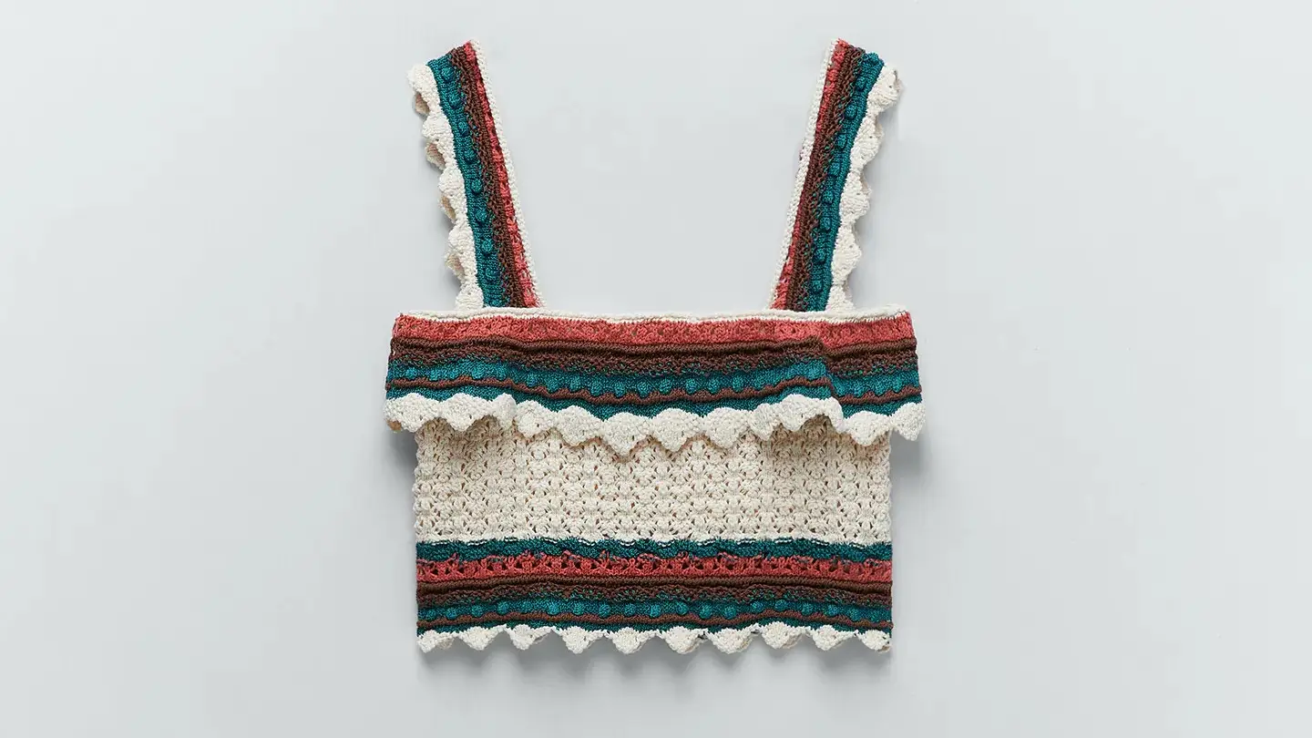 Top punto crochet de Zara