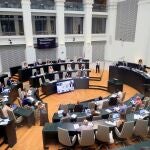 Vista general del último pleno ordinario celebrado este martes en el consistorio madrileño