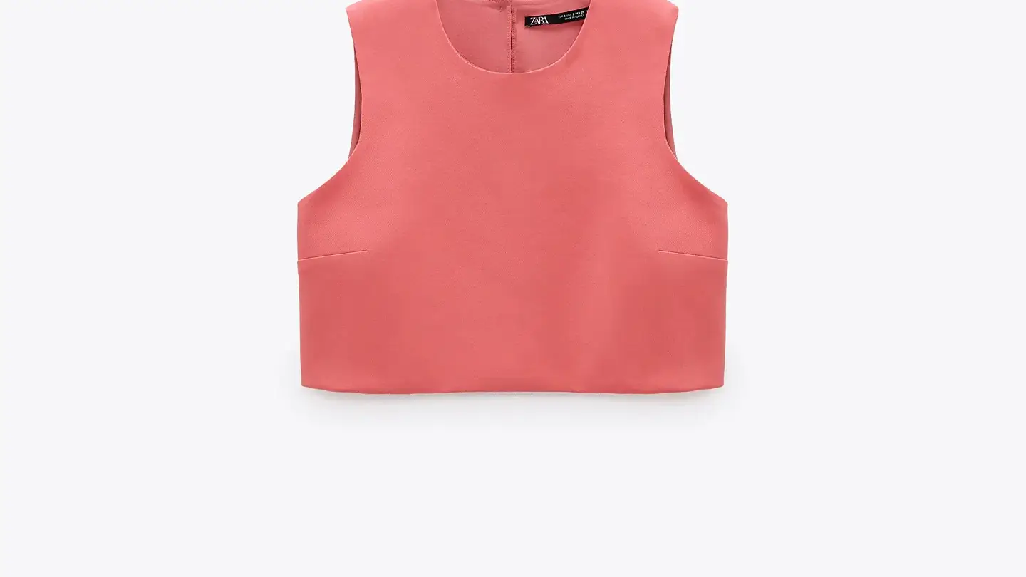 Crop top botones de Zara