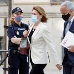 La ex secretaria general del PP María Dolores de Cospedal a su llegada a la Audiencia Nacional para declarar por el "caso Kitchen"