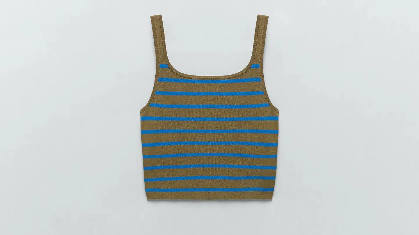 Top punto rayas de de Zara