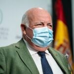 El consejero de Salud y Familias de la Junta de Andalucía, Jesús Aguirre