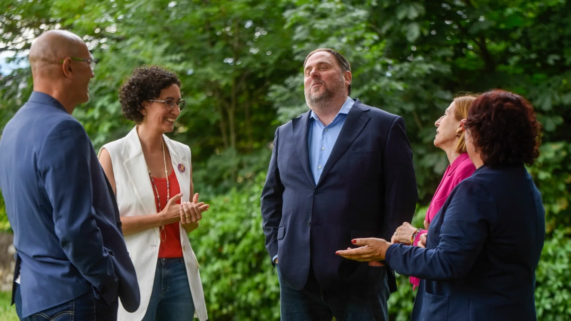Oriol Junqueras en Suiza, con Marta Rovira