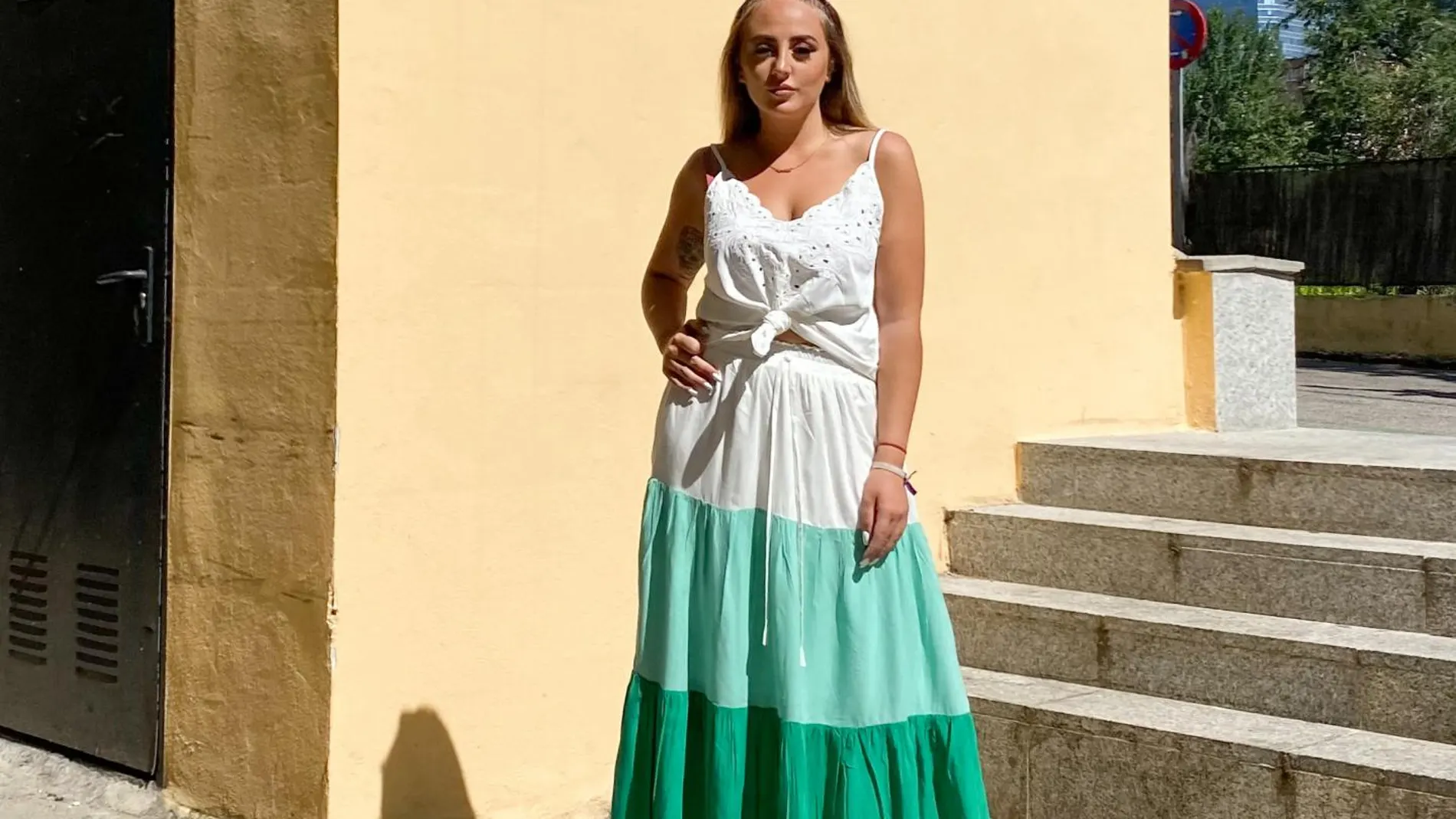 La falda de Rocío Flores.