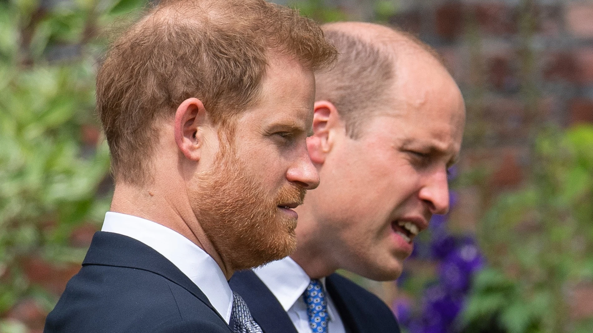 Los príncipes Harry y William de Inglaterra en su última aparición pública