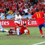 Gelson Fernandes marca el gol de la victoria de Suiza en el Mundial 2010