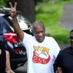 Bill Cosby, tras la anulación de su condena. (AP Photo/Matt Slocum)