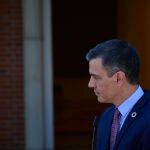 El presidente del Gobierno, Pedro Sánchez, ayer en Moncloa