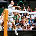 Roger Federer, durante el último torneo que ha disputado, Wimbledon 2021