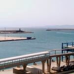 Vista de la entrada al puerto de Melilla