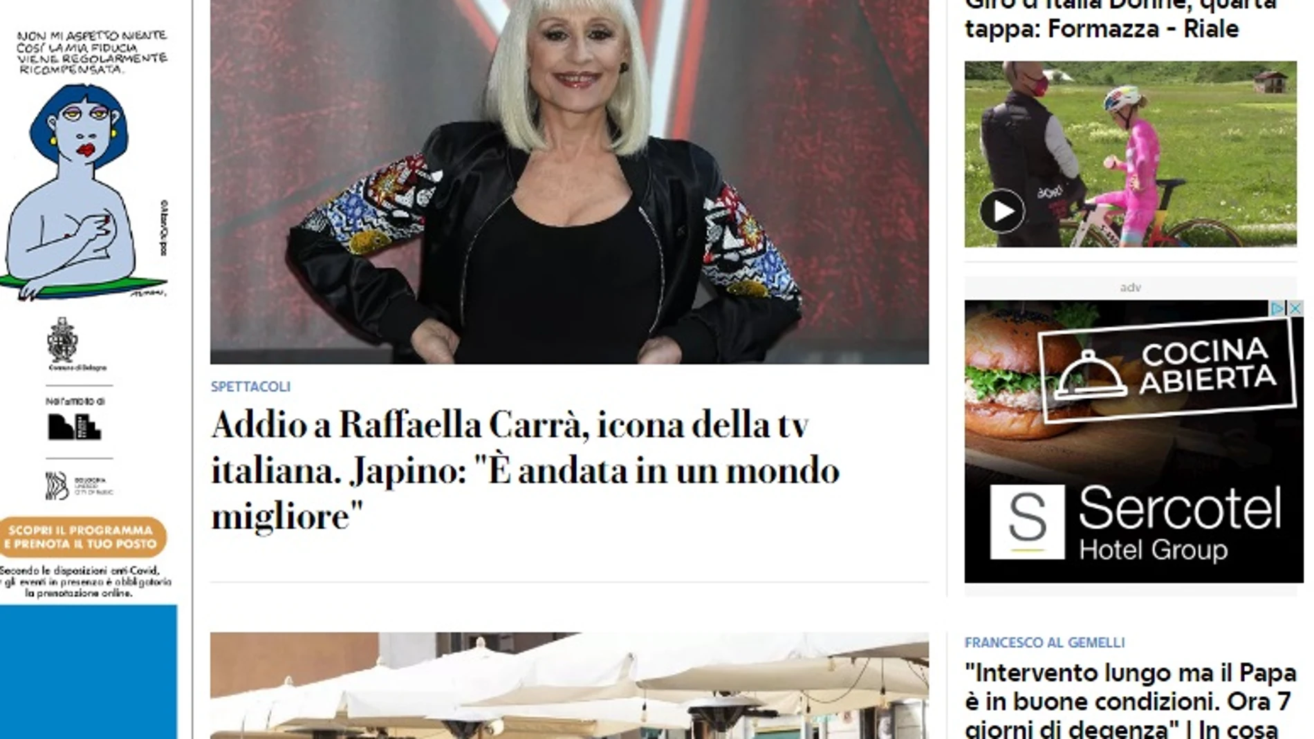 Portada de "La Repubblica"