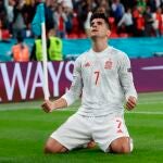 Álvaro Morata con España durante la Eurocopa.