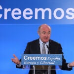 El vicepresidente del BCE, Luis de Guindos, interviene en el curso ‘España, Europa y libertad