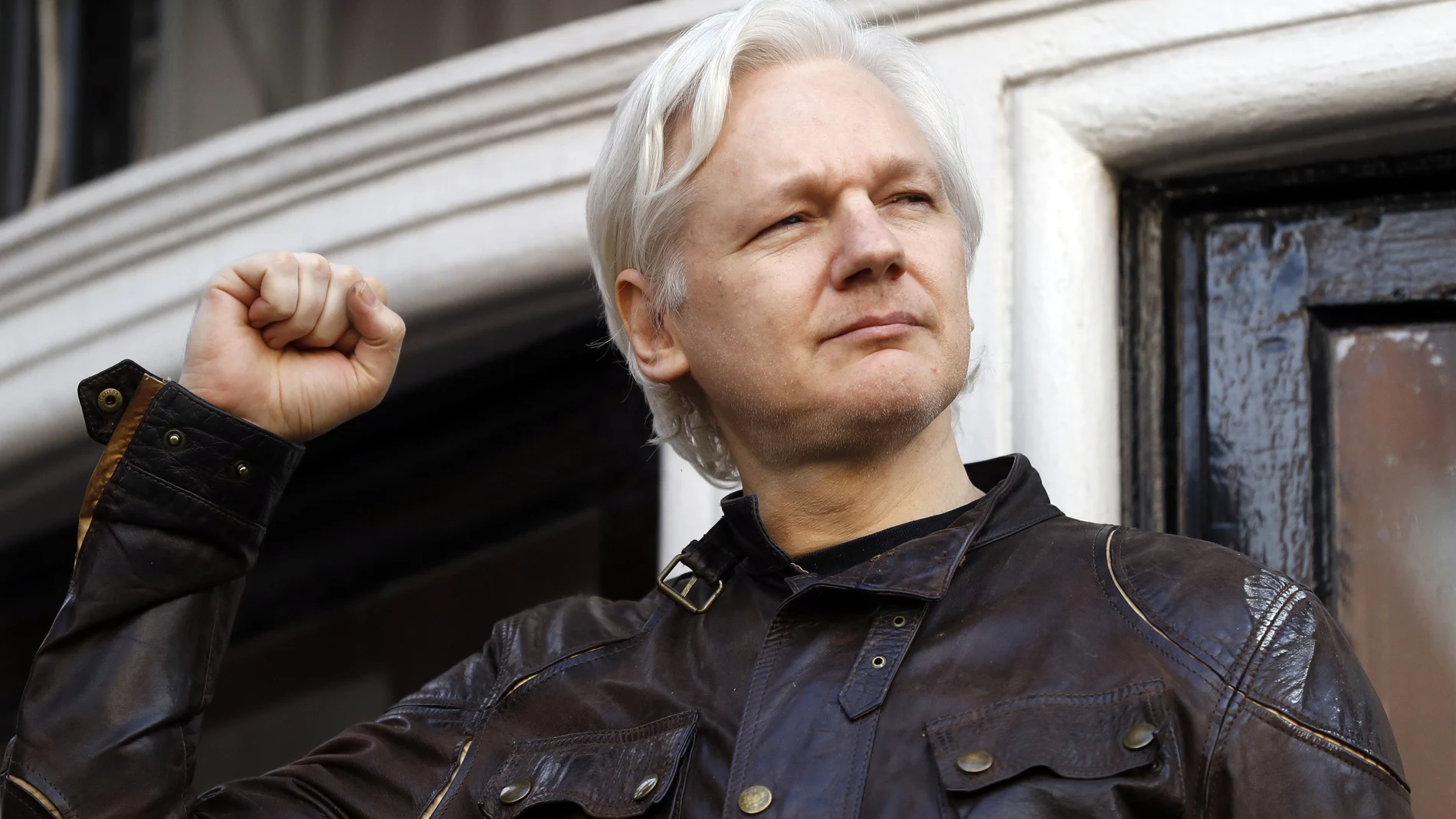 Julian Assange, en 2017, en la embajada de Ecuador en Reino Unido