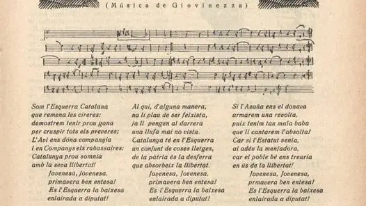 Himno &quot;Giovinezza&quot;, de ERC