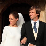Amelia Millán y Felipe Cortina el día de su boda