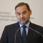 El exministro de Transportes, Movilidad y Agenda Urbana, José Luis Ábalos, durante la entrega de su cartera a la nueva ministra del ramo, Raquel SánchezIsabel Infantes / Europa Press12/07/2021
