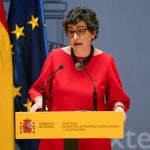 La ex ministra de Asuntos Exteriores, Arancha González Laya, en el acto de traspaso de cartera el pasado julio