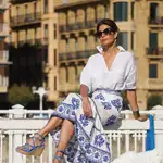 Pilar de Arce con la falda de Zara.