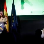 La ministra de Derechos Sociales y Agenda 2030, Ione Belarra, en el acto de hoy