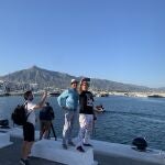 Richard Quest, de la CNN, y Hubertus de Honenlohe en Puerto Banús