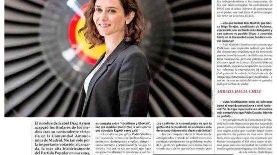 Artículo de "El Mercurio" sobre Díaz Ayuso