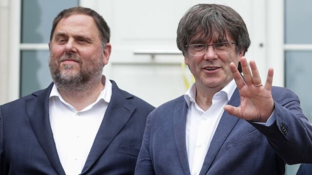 Junqueras y Puigdemont, en Bruselas