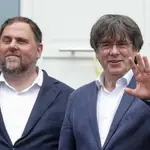 Junqueras y Puigdemont, en Bruselas