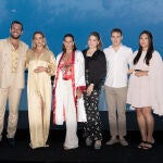 Estefanía de Mónaco junto a sus hijos Pauline Ducruet, Louis Ducruet, Camille Gottlieb; y sus respectivos acompañantes: Maxime Giaccardi, Marie Ducruet y un amigo anónimo