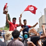 Protesta contra el Gobierno tunecino el pasado 25 de julio