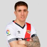 Joni Montiel con la camiseta del Rayo Vallecano.