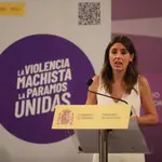 La ministra de Igualdad, Irene Montero