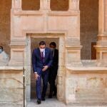 El presidente del Gobierno, Pedro Sánchez en el Convento de San Esteban, en Salamanca, donde este viernes se celebra la XXIV Conferencia de Presidentes