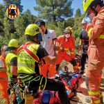 Los bomberos rescataron al barranquista
