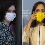 La presidenta de la Comunidad de Madrid, Isabel Díaz Ayuso, y la Delegada del Gobierno en Madrid, Mercedes González